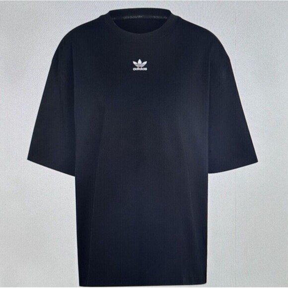 Adidas Women's Logo Crew Neck Cotton essential Boyfriend T-Shirt Black Size 4X - Picture 5 of 5